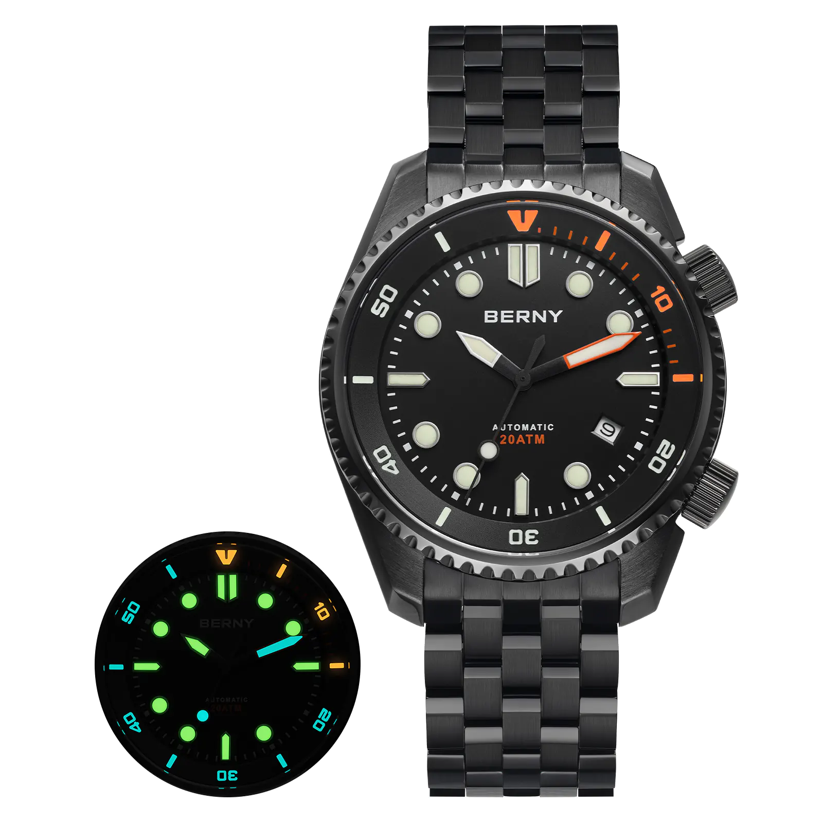 BERNY-Men Automatic Diver Watch-AM155MS - Image 7