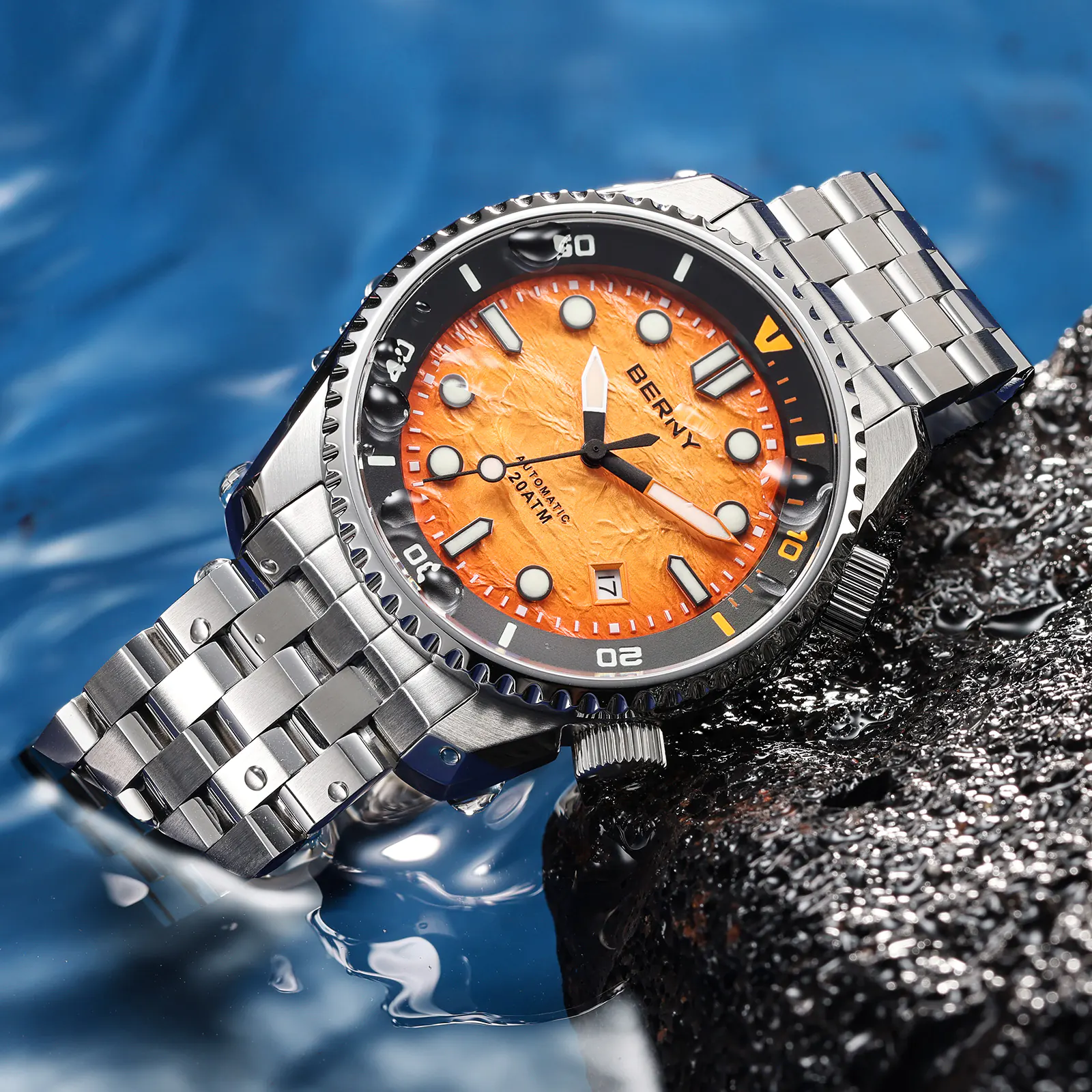 BERNY-Men Automatic Diver Watch-AM155MS - Image 9