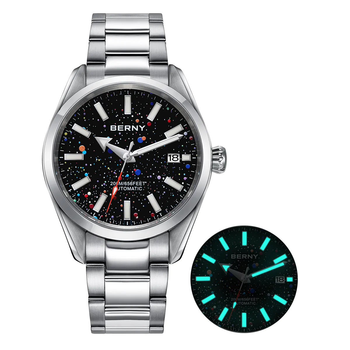 BERNY-Men Automatic Splatter Art Watch-AM230M - Image 8