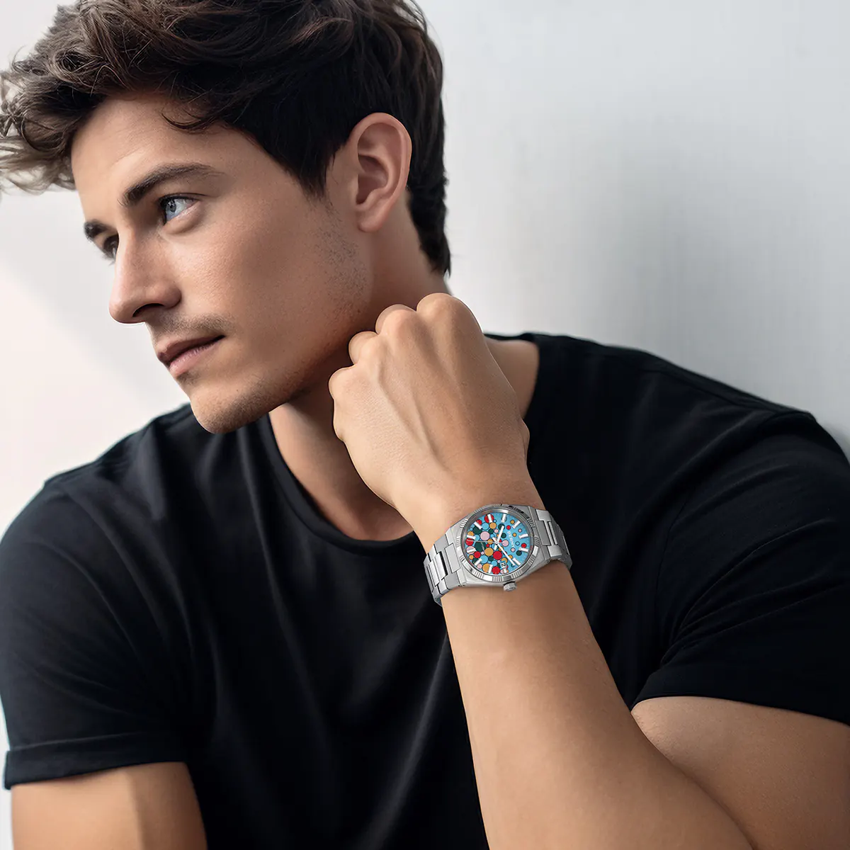 BERNY-Men Automatic Dress Watch- Interchangeable Bezel- AM241M - Image 10