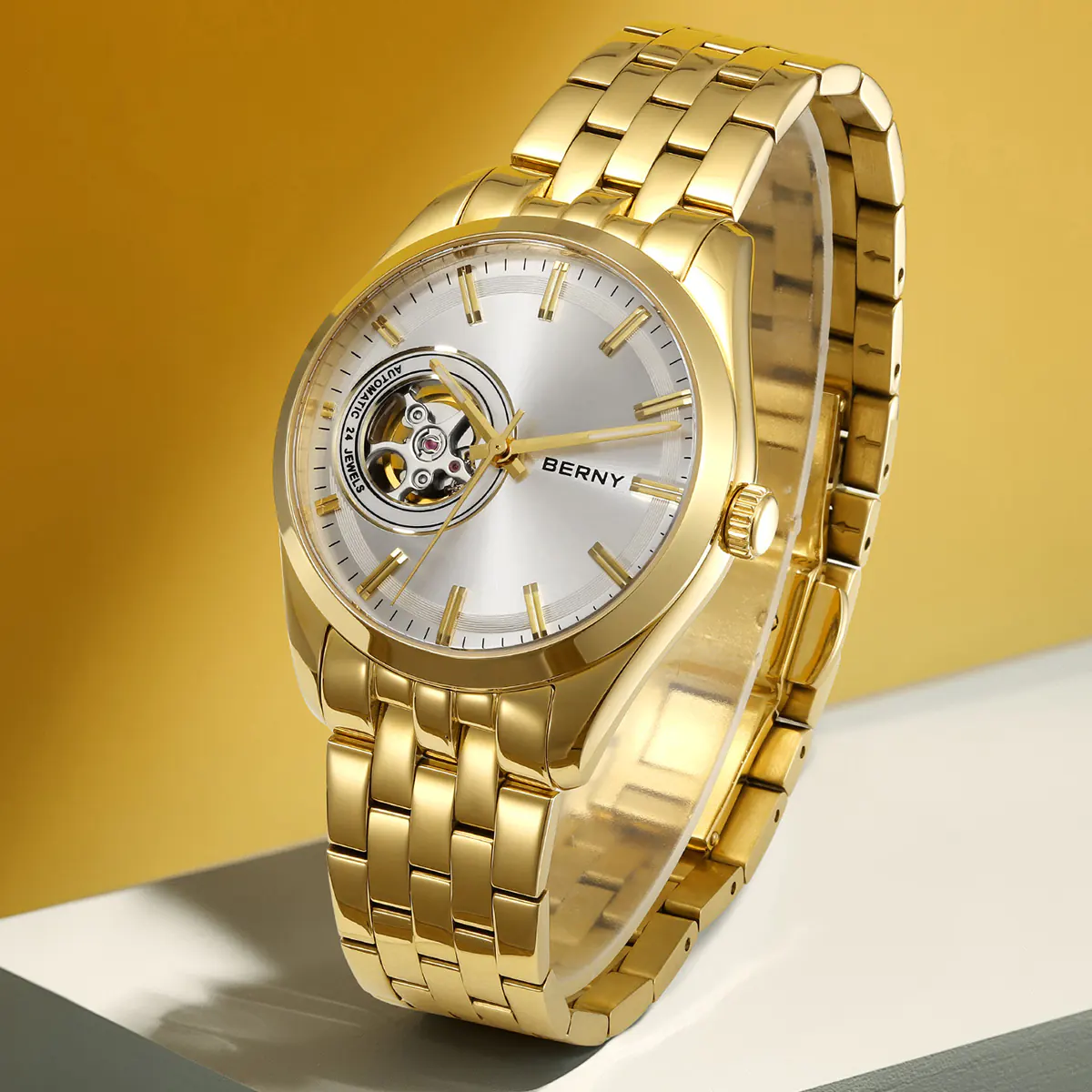 BERNY-Men Automatic Gold Classic Watch-AM179M-Y - Image 2