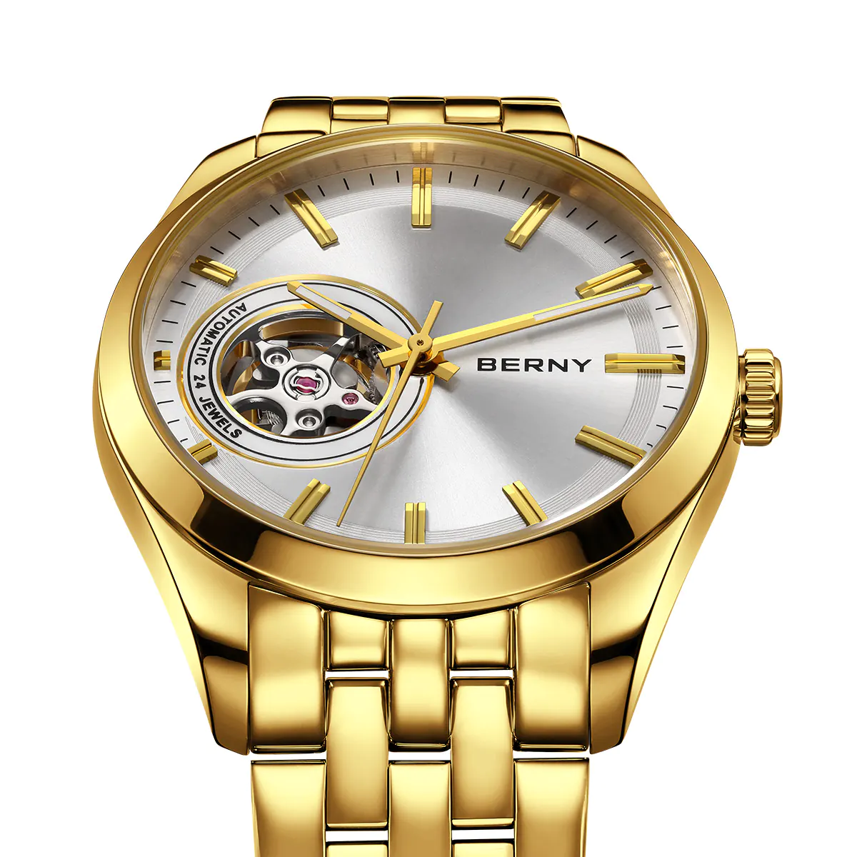 BERNY-Men Automatic Gold Classic Watch-AM179M-Y - Image 4
