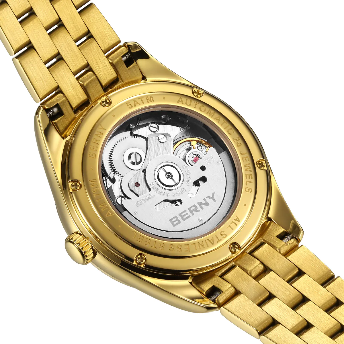 BERNY-Men Automatic Gold Classic Watch-AM179M-Y - Image 5