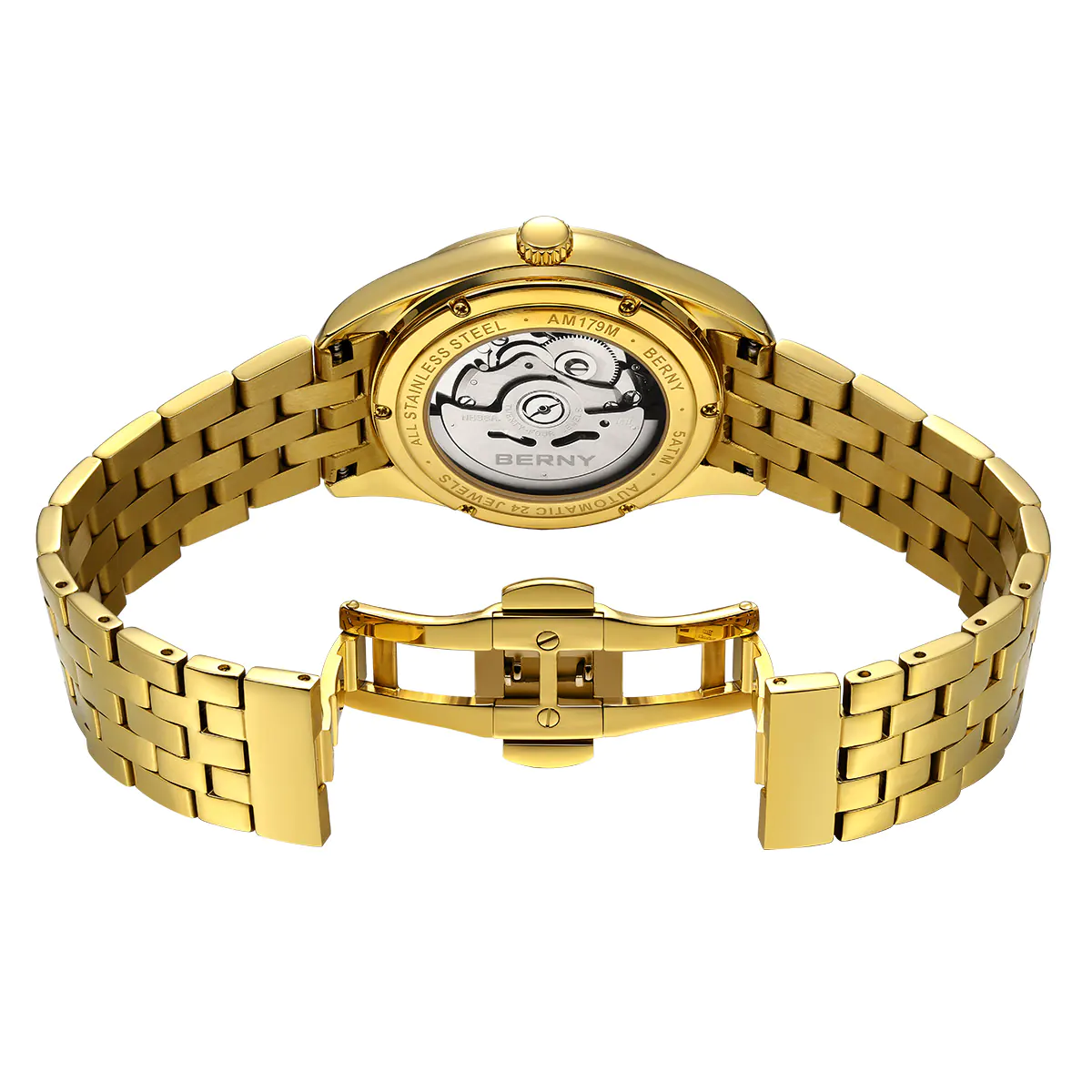 BERNY-Men Automatic Gold Classic Watch-AM179M-Y - Image 6
