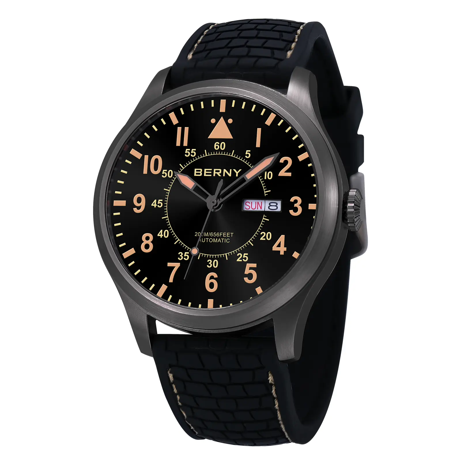 BERNY-Men Automatic Aviation Watch 48mm Big Tmepieces Large Style-AM127M - Image 3