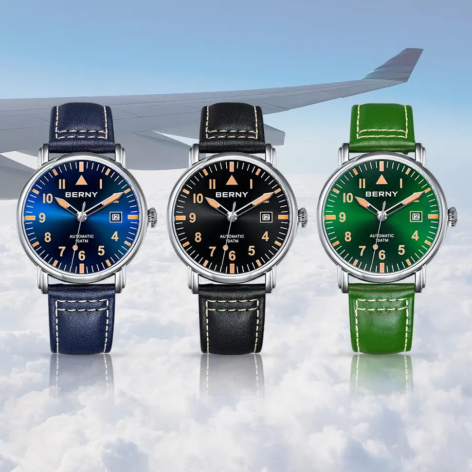 BERNY-Men Automatic Aviation Watch-AM129M - Image 4