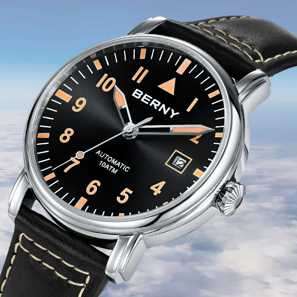 BERNY-Men Automatic Aviation Watch-AM129M - Image 6