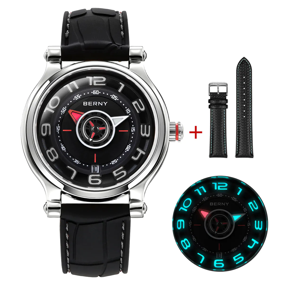 BERNY Men Automatic Racing Watch-AM053VM - Image 9