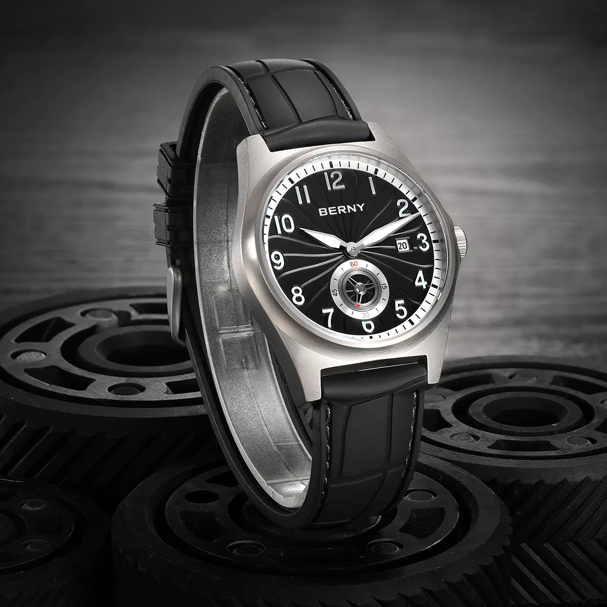 BERNY-Men Automatic Titanium Classic Watch-AMT358M - Image 6