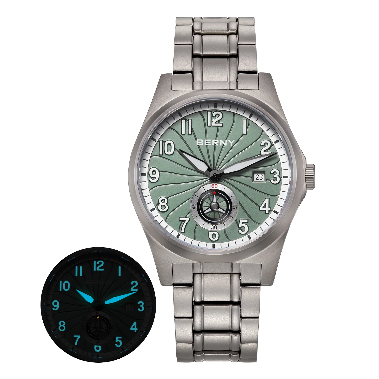 BERNY-Men Automatic Titanium Classic Watch-AMT358MS - Image 12