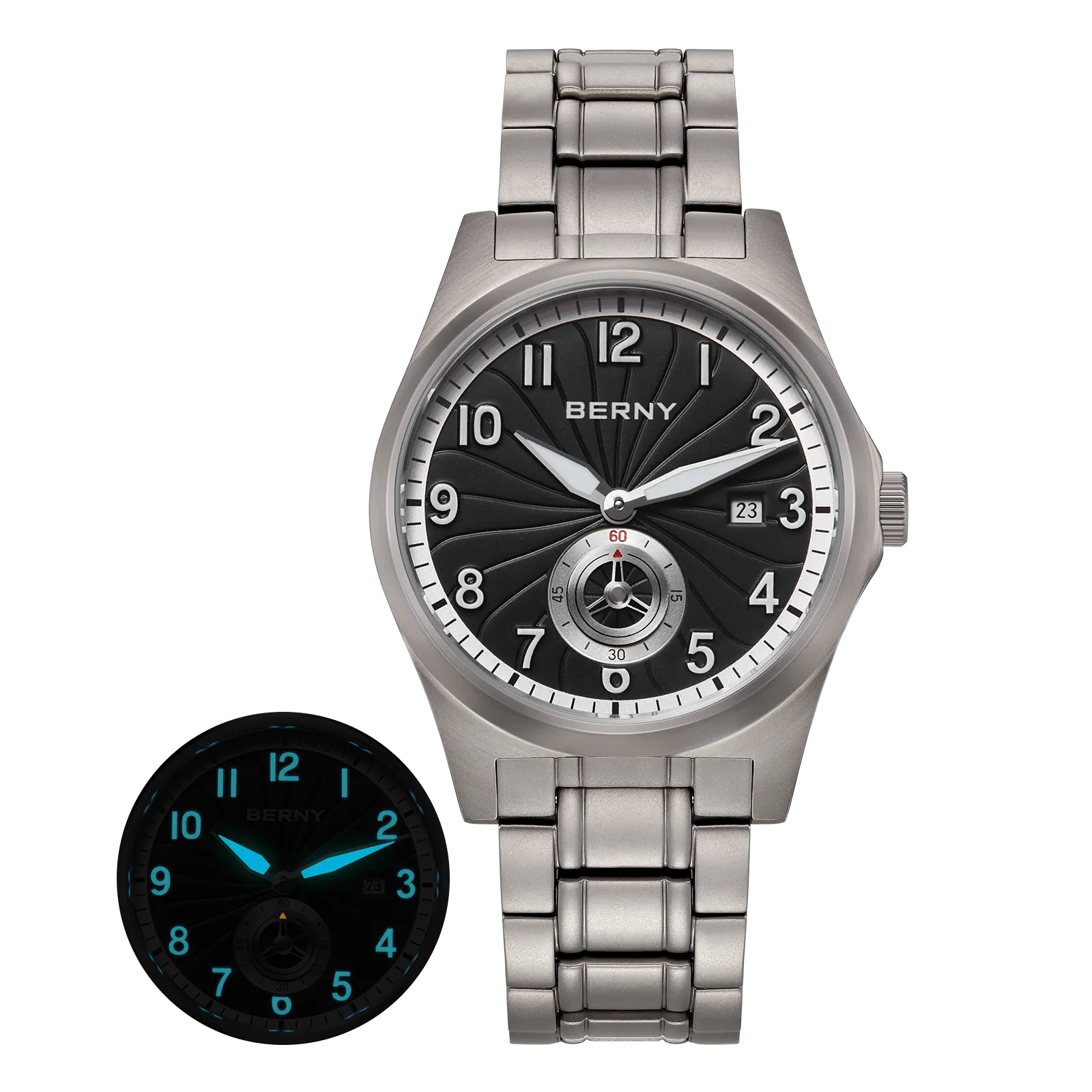 BERNY-Men Automatic Titanium Classic Watch-AMT358MS - Image 9