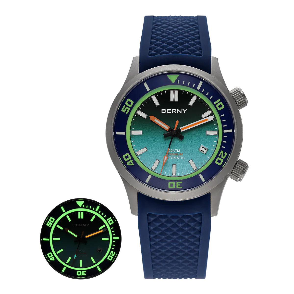 BERNY-Men Automatic Titanium Diver Watch-AMT149M - Image 10
