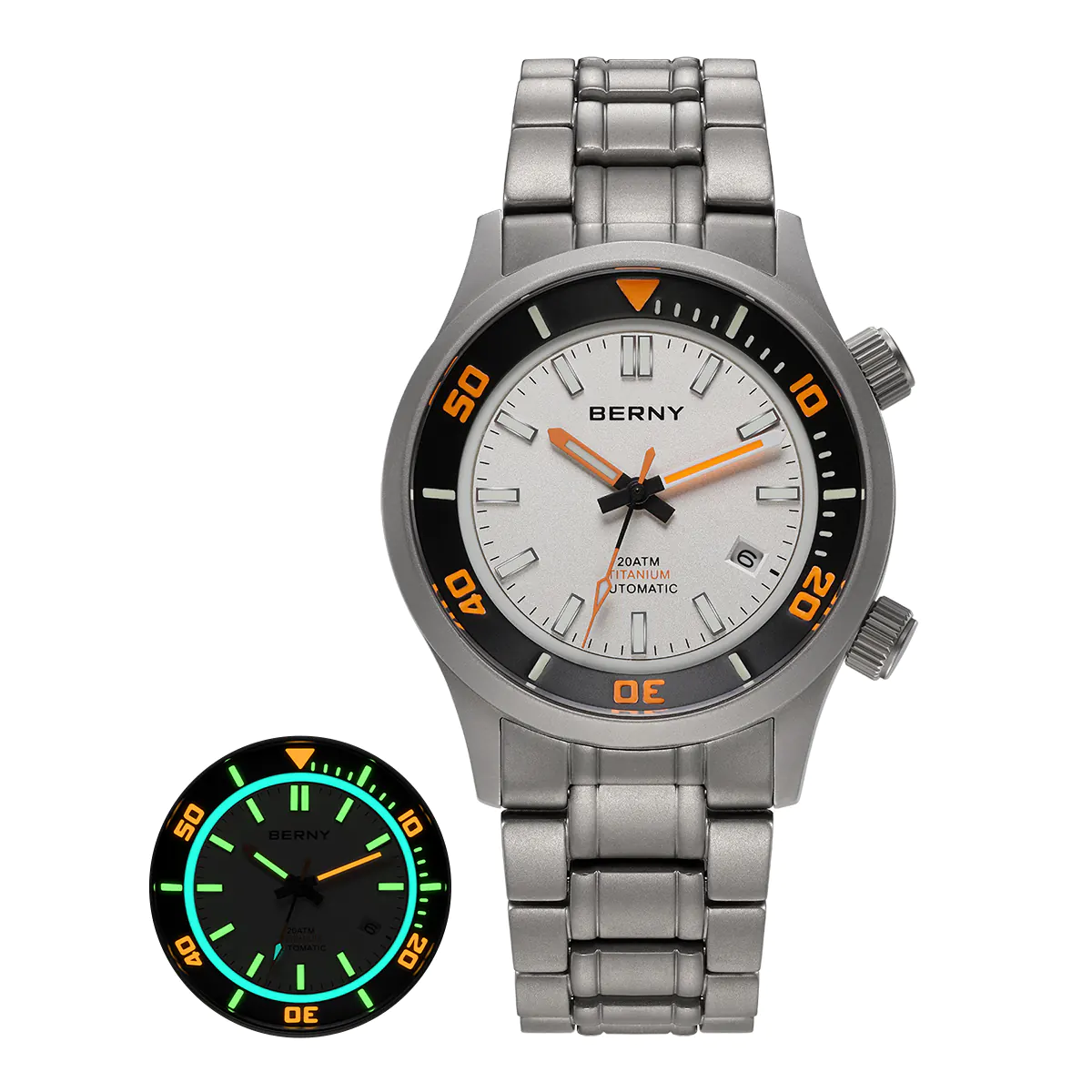 BERNY-Men Automatic Titanium Diver Watch-AMT149MS - Image 9