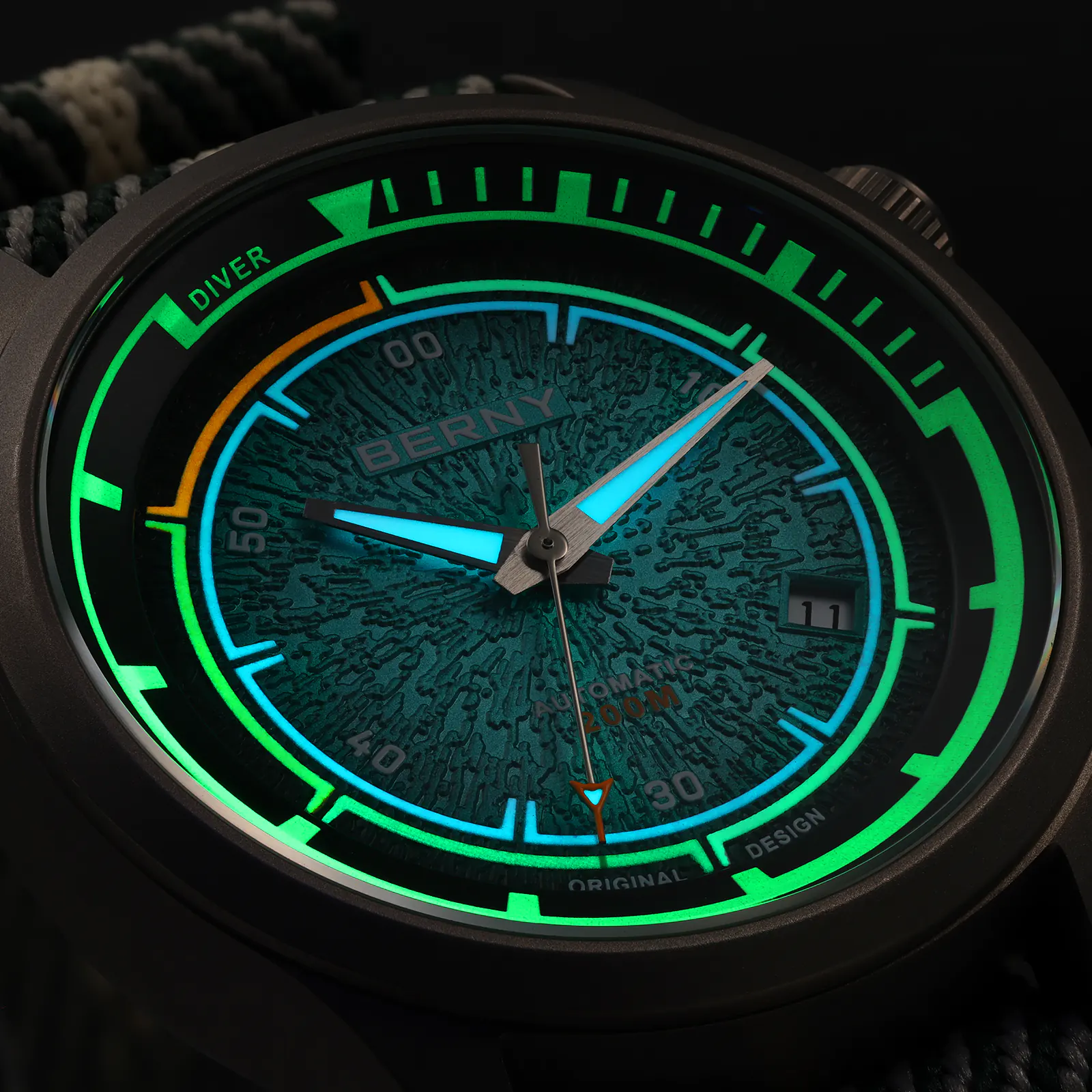 BERNY-Men Automatic Titanium Diver Watch-AMT159MNY - Image 10