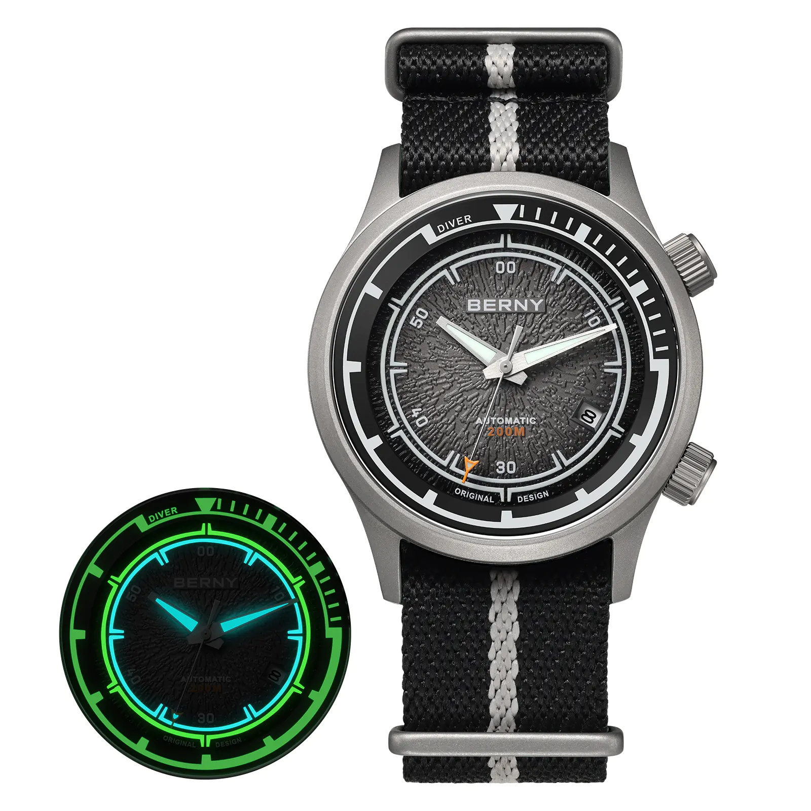 BERNY-Men Automatic Titanium Diver Watch-AMT159MNY - Image 3