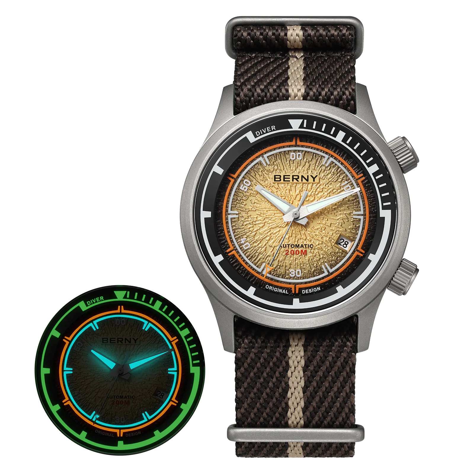 BERNY-Men Automatic Titanium Diver Watch-AMT159MNY - Image 4