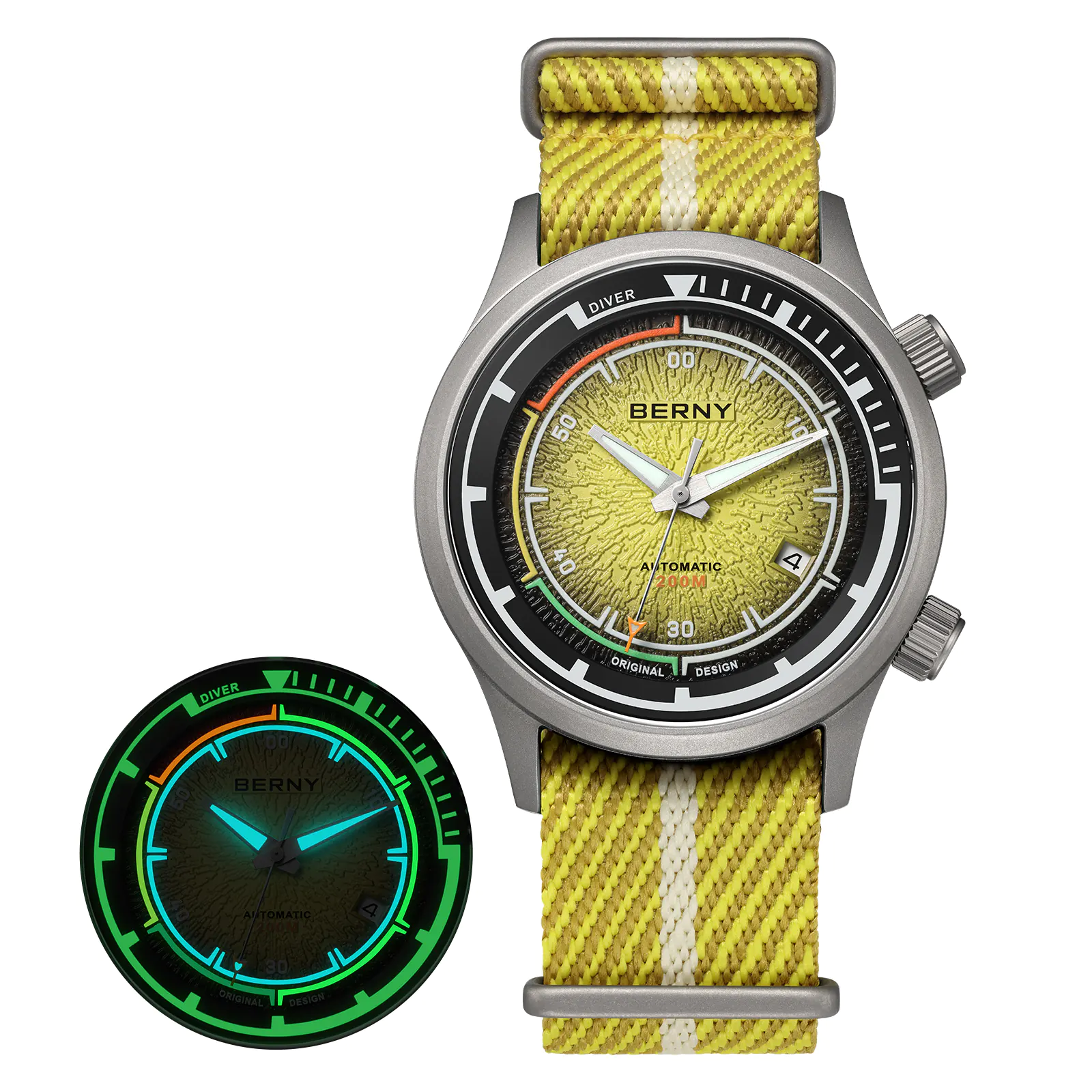 BERNY-Men Automatic Titanium Diver Watch-AMT159MNY - Image 5
