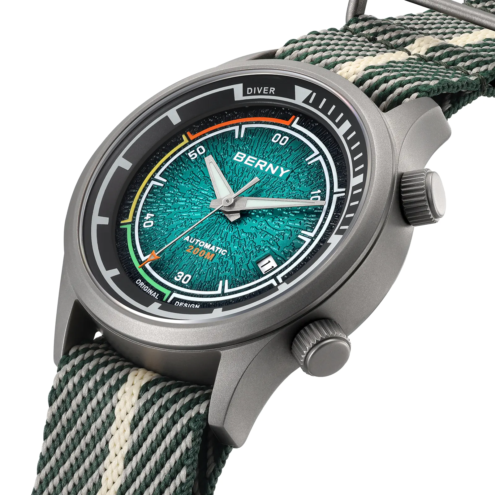 BERNY-Men Automatic Titanium Diver Watch-AMT159MNY - Image 7
