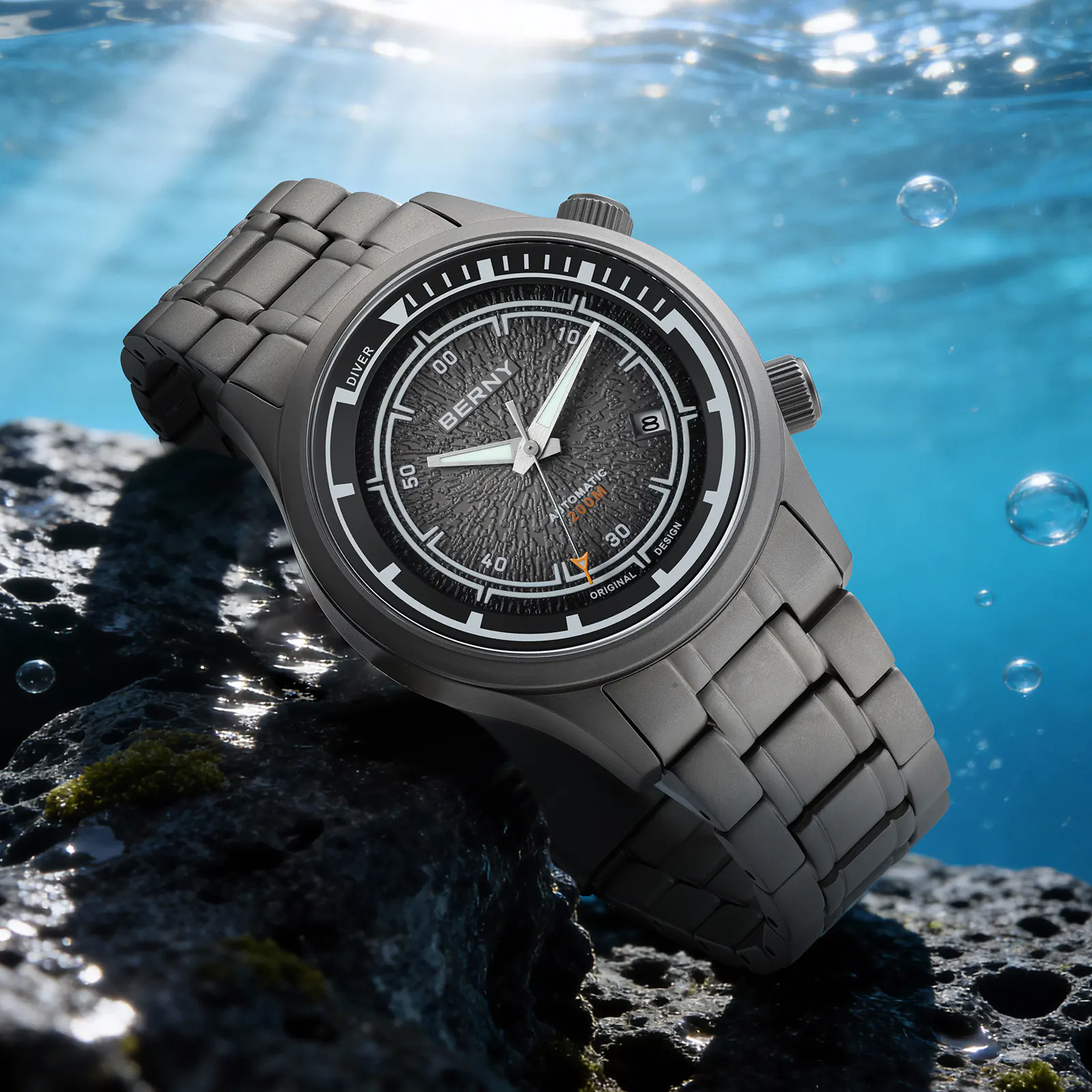 BERNY-Men Automatic Titanium Diver Watch-AMT159MS - Image 11