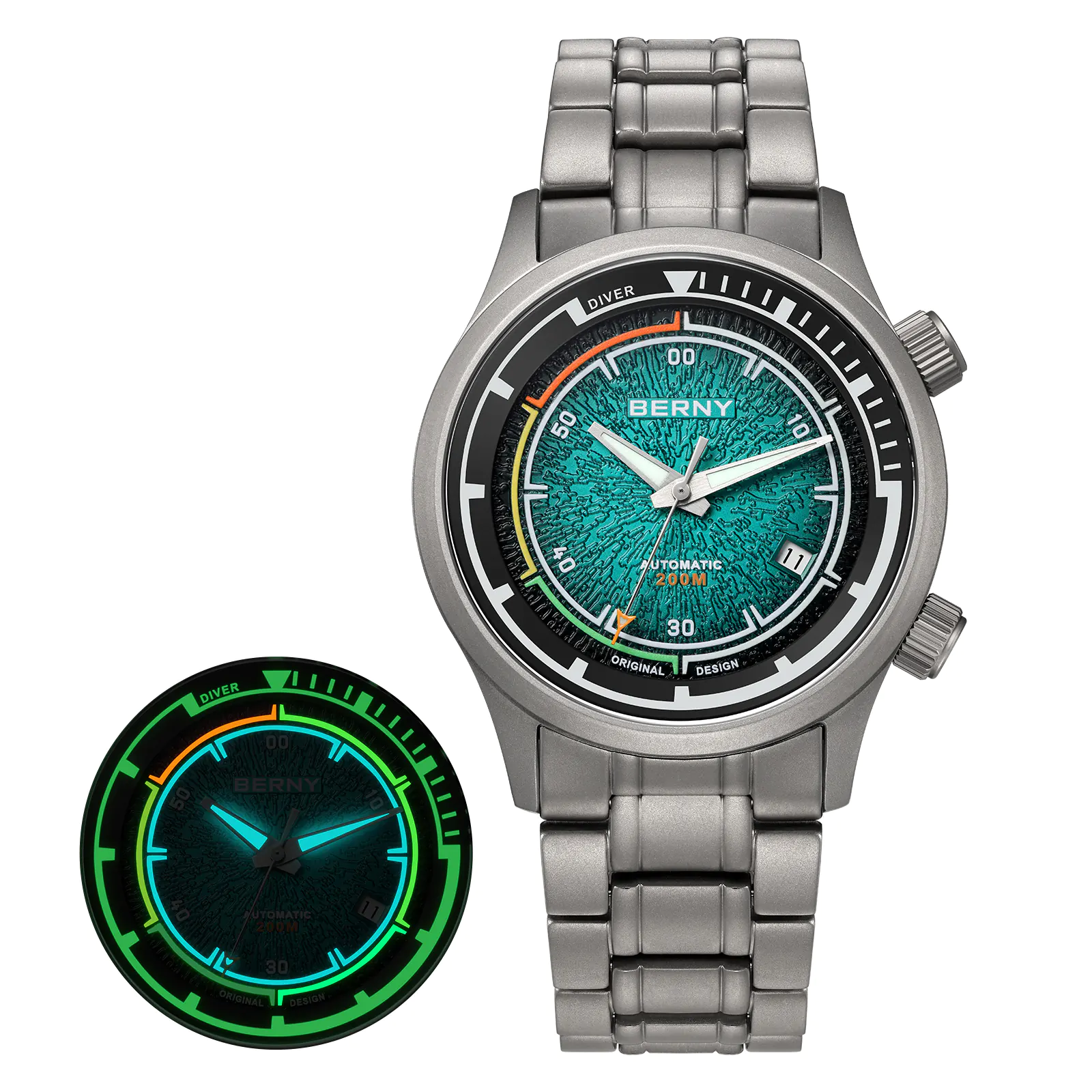 BERNY-Men Automatic Titanium Diver Watch-AMT159MS - Image 3