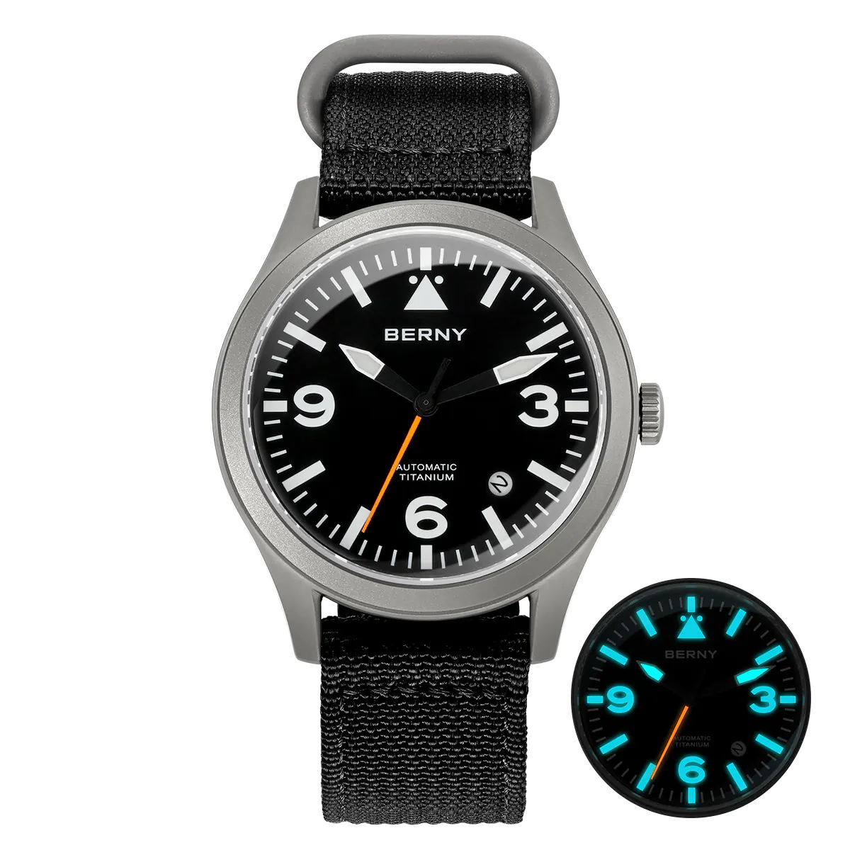 BERNY-Men Automatic Titanium Field Watch-AMT143M - Image 11