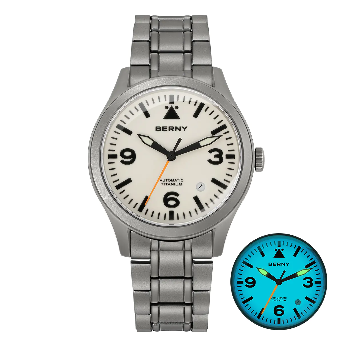BERNY-Men Automatic Titanium Field Watch-AMT143MS - Image 11