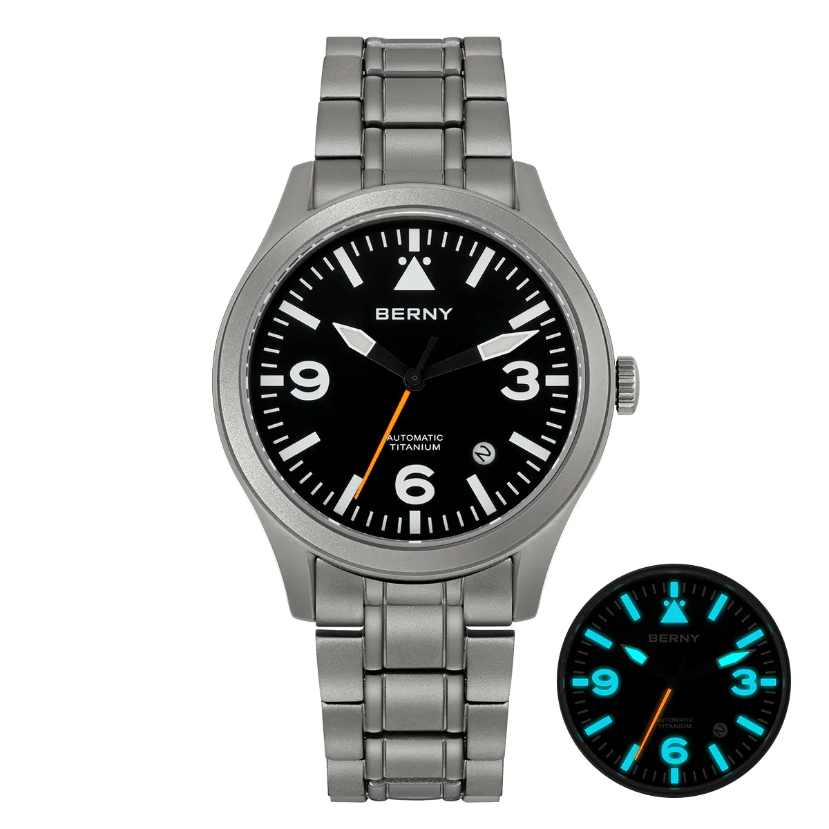 BERNY-Men Automatic Titanium Field Watch-AMT143MS - Image 12