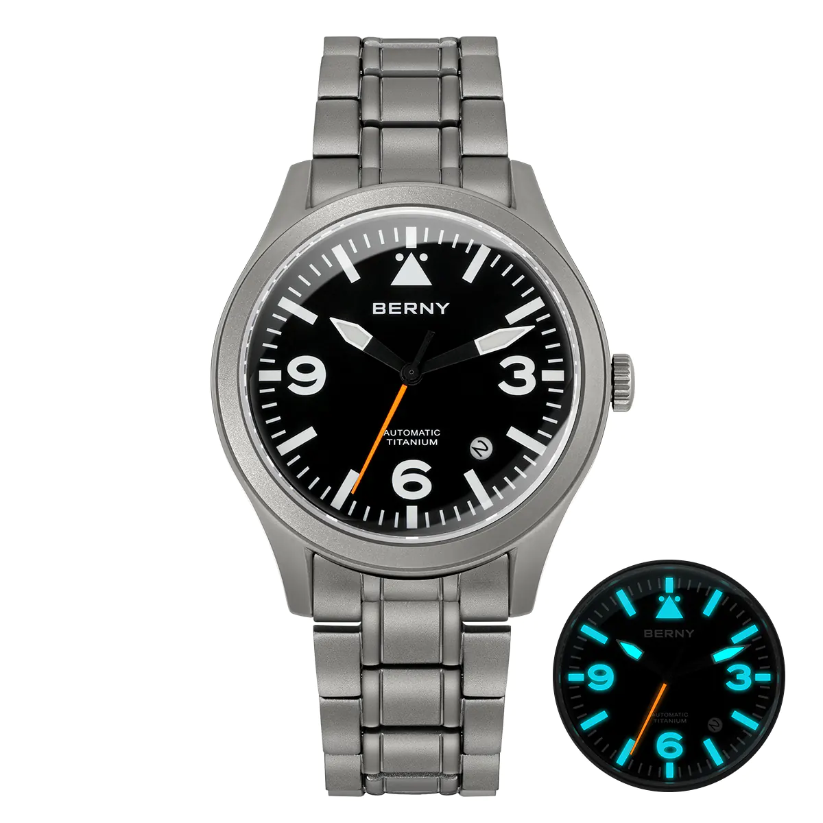 BERNY-Men Automatic Titanium Field Watch-AMT143MS - Image 13