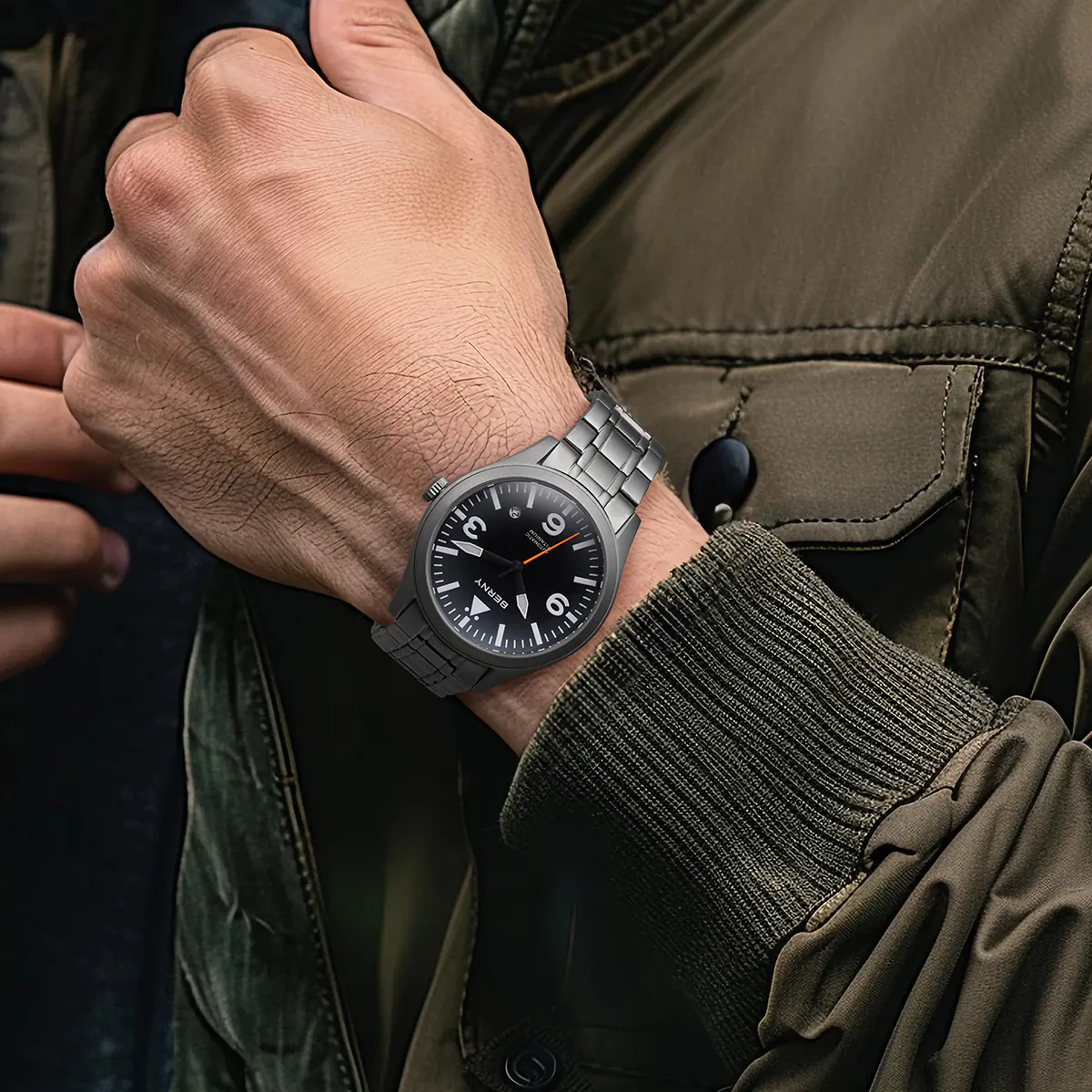BERNY-Men Automatic Titanium Field Watch-AMT143MS - Image 9