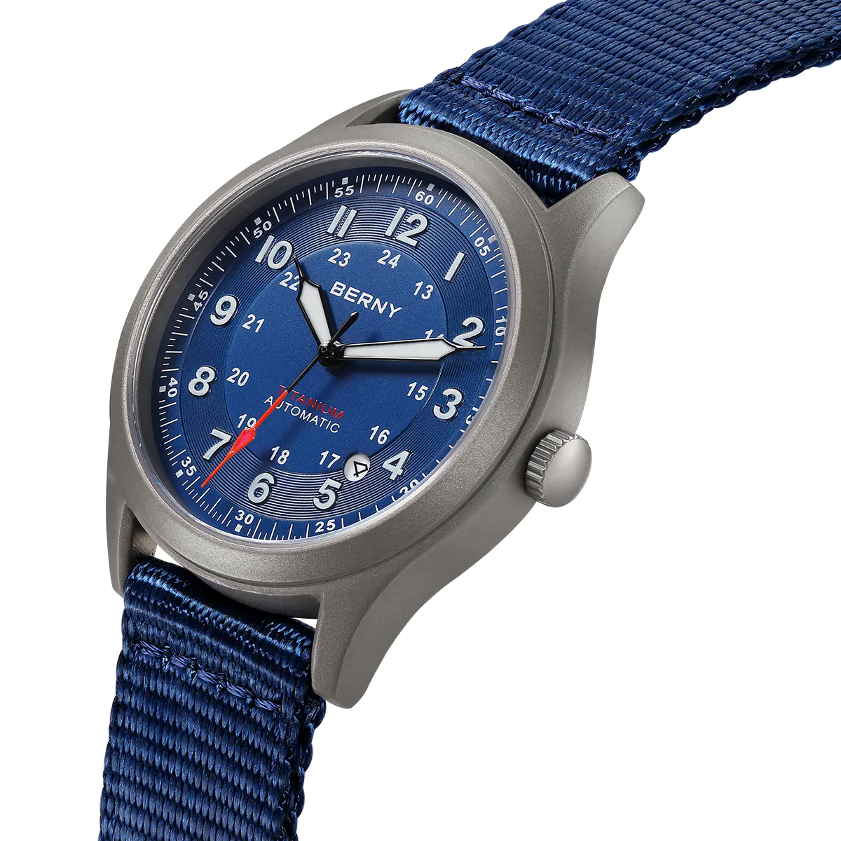 BERNY-Men Automatic Titanium Field Watch-AMT163M - Image 3