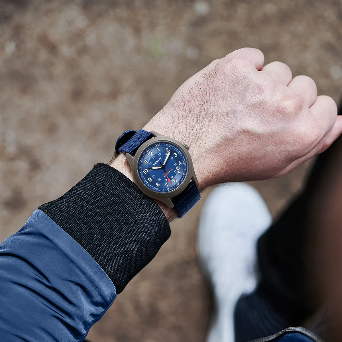 BERNY-Men Automatic Titanium Field Watch-AMT163M - Image 7