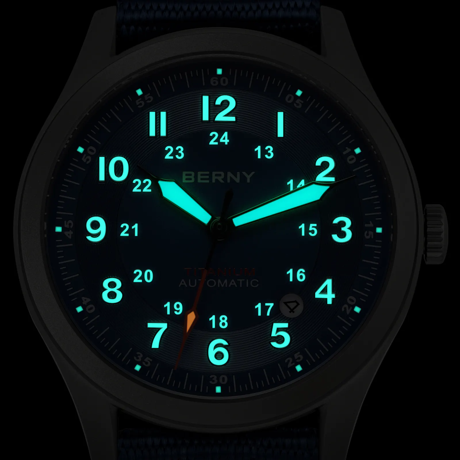 BERNY-Men Automatic Titanium Field Watch-AMT163M - Image 8