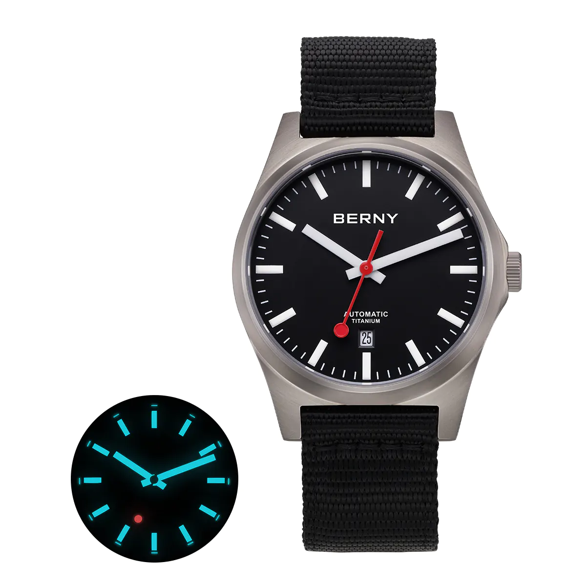 BERNY-Men Automatic Titanium Watch-AMT258M - Image 10