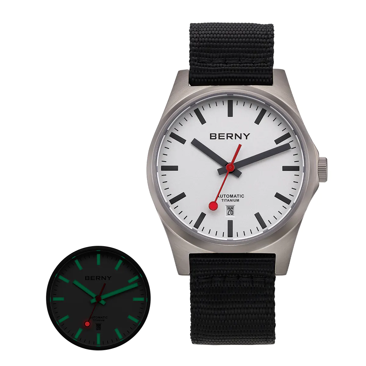 BERNY-Men Automatic Titanium Watch-AMT258M - Image 9