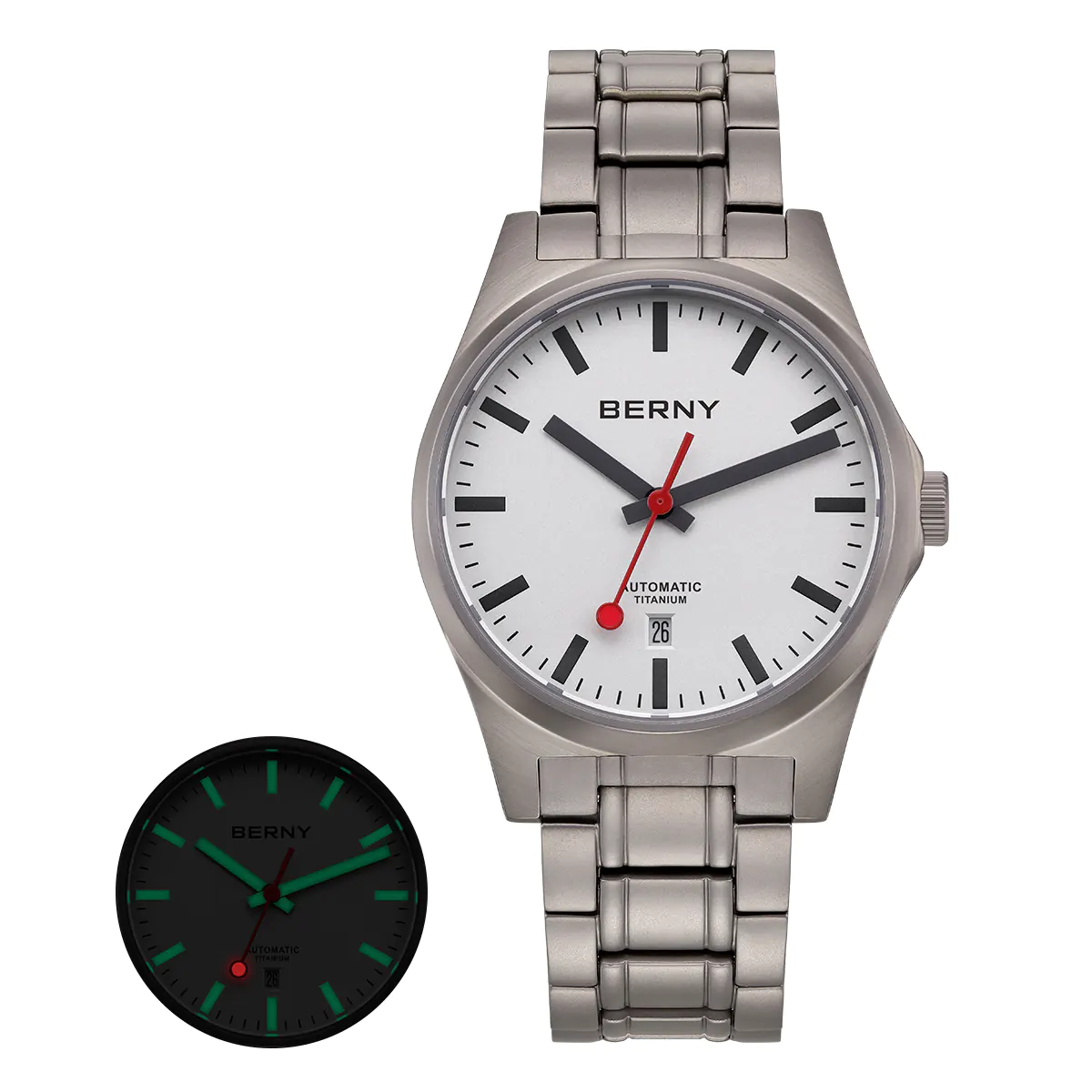 BERNY-Men Automatic Titanium Watch-AMT258MS - Image 8