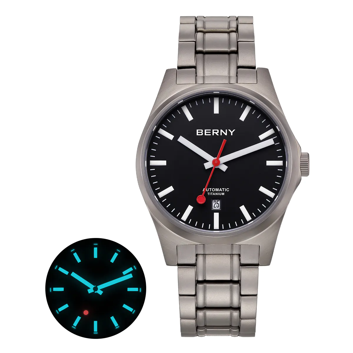 BERNY-Men Automatic Titanium Watch-AMT258MS - Image 9