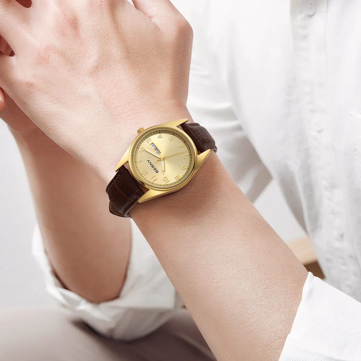 BERNY-Men Quartz Dress Watch-2497M - Image 7