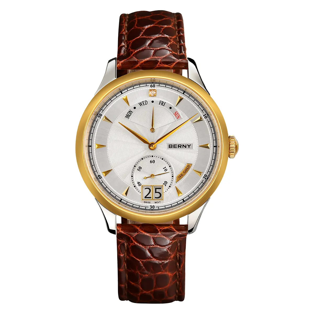BERNY-Men Quartz 18K Gold Overlay Watch-2799MKG - Image 3