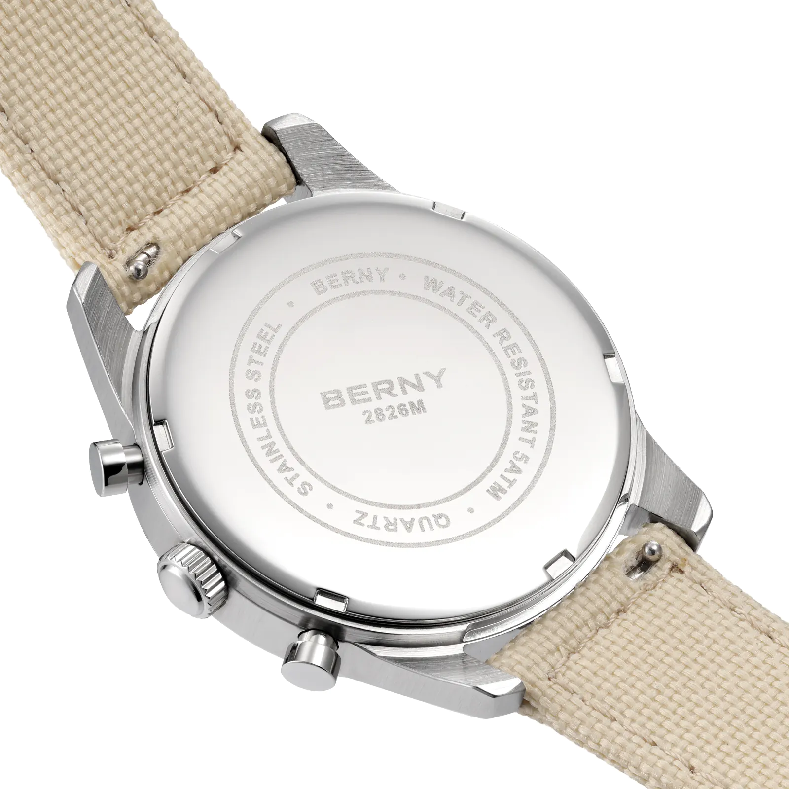 BERNY-Men Quartz Black Chronograph Watch-2826M-SAN - Image 6