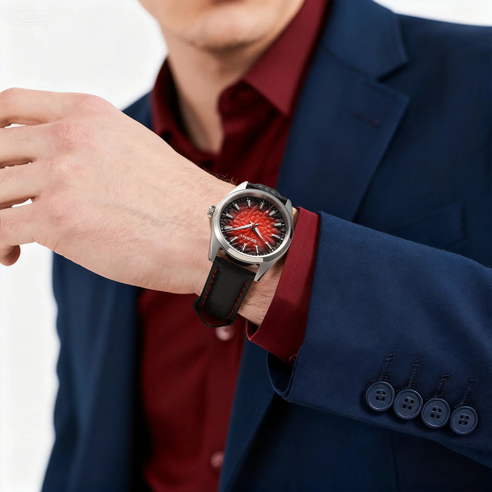 BERNY-Men Quartz Dress Watch-2954MP - Image 7