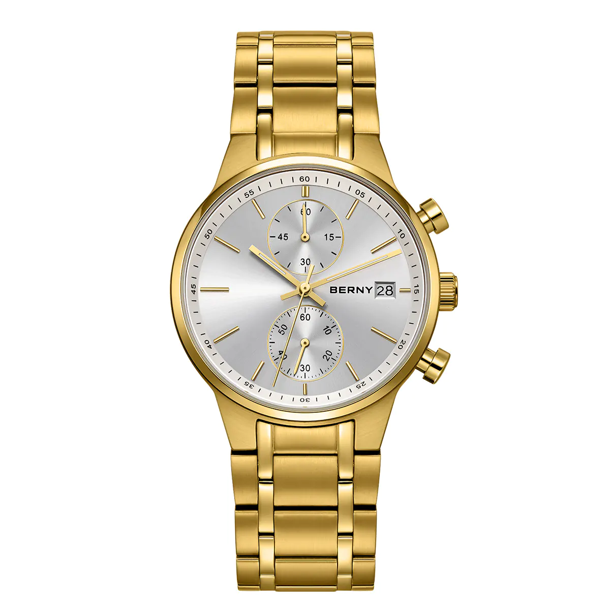 BERNY-Men Quartz Gold Fashion Watch-2285VM