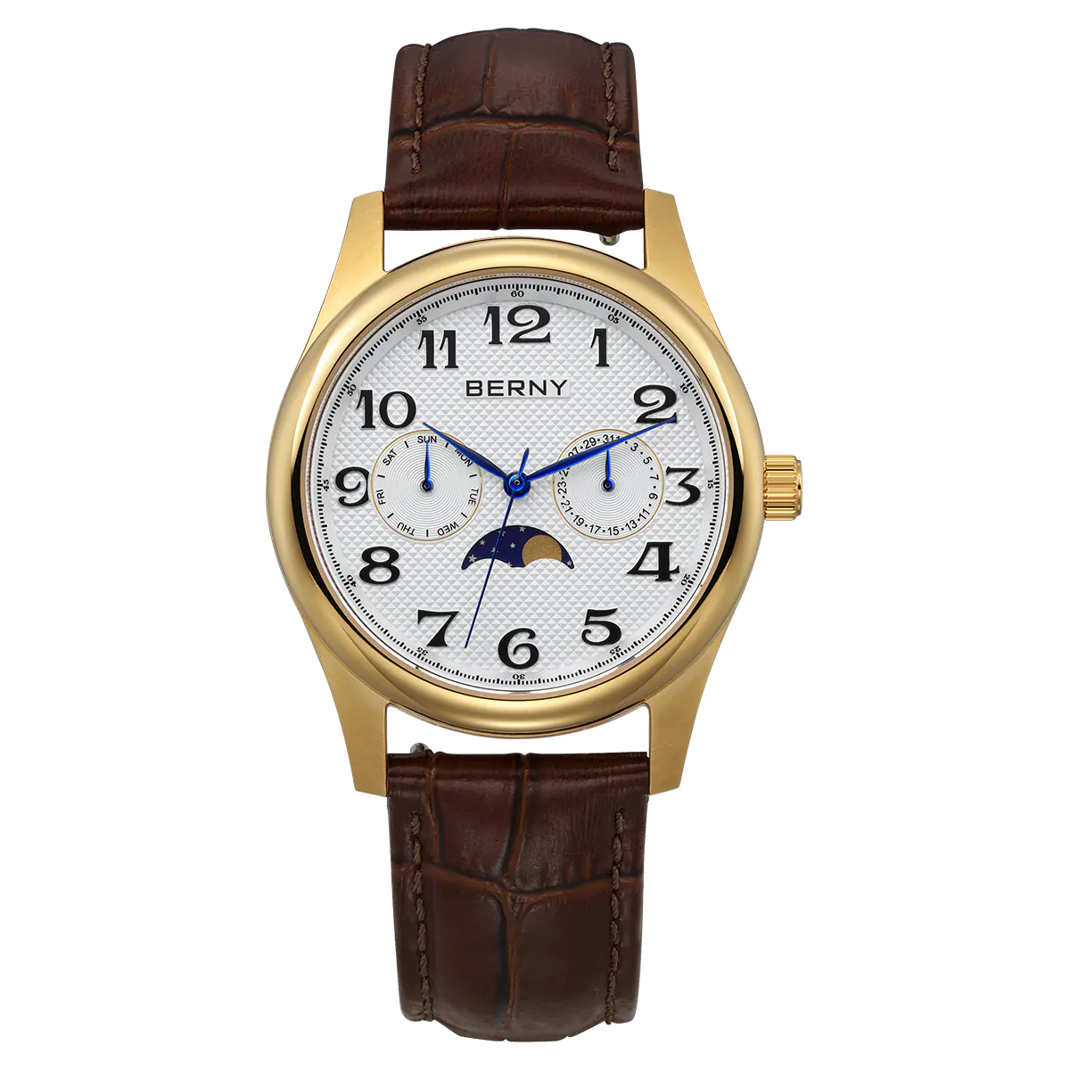 BERNY-Men Quartz Moonphase Watch-2190M - Image 8