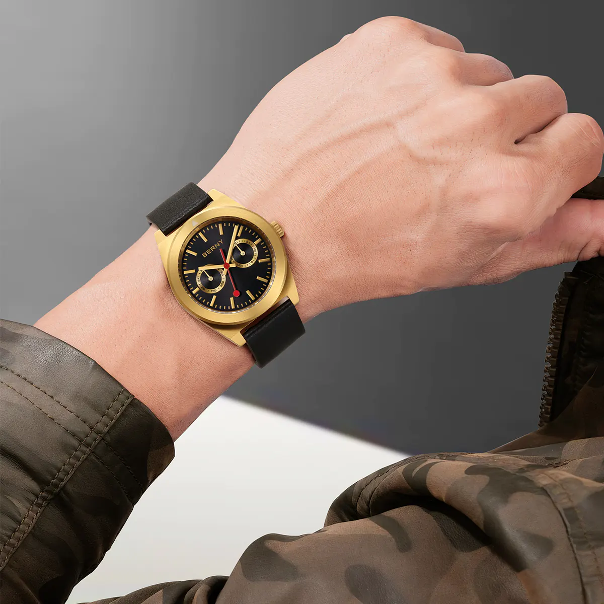 BERNY-Men Quartz Railway Watch-2935M - Image 7