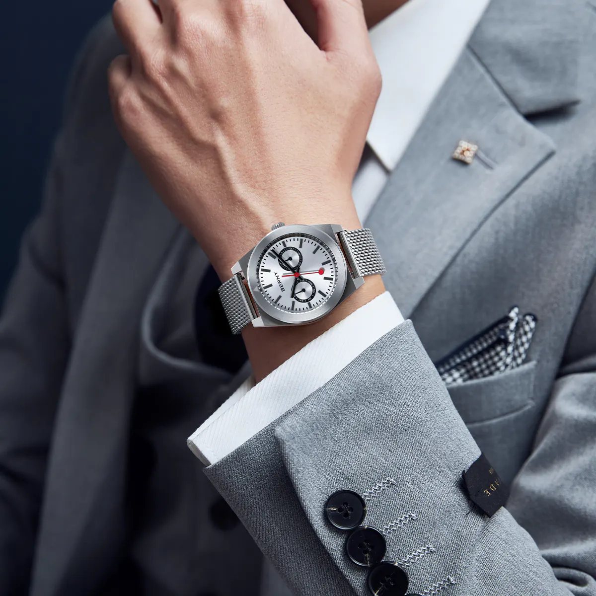 BERNY-Men Quartz Railway Watch-2935MS - Image 7