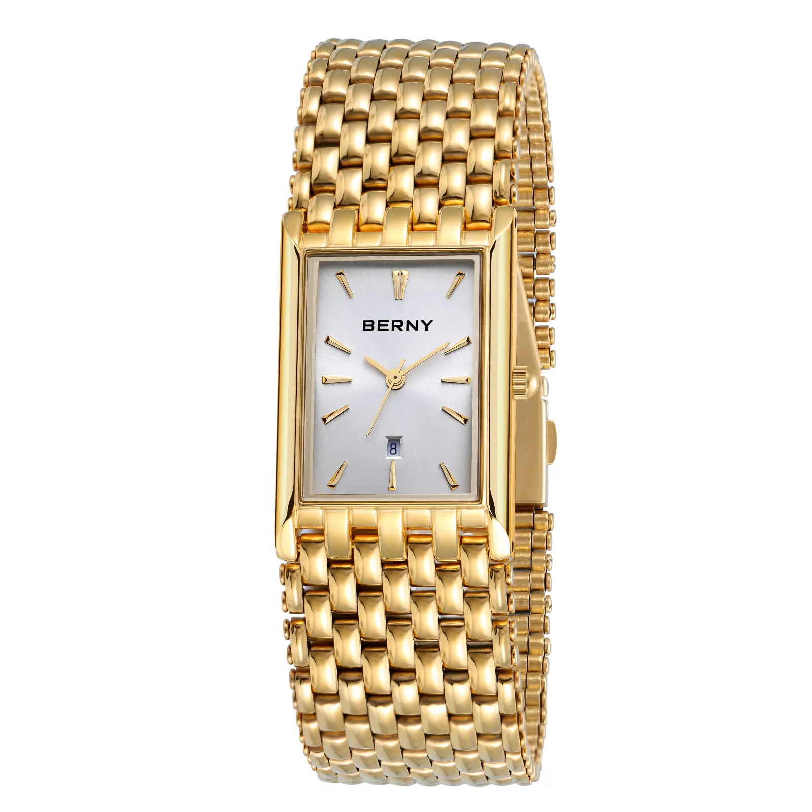 BERNY-Men Quartz Square Gold Watch-2166M - Image 3