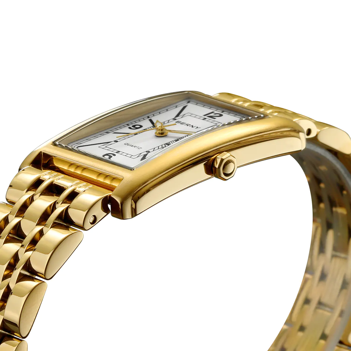 BERNY-Men Quartz Square Gold Watch-2934 - Image 2