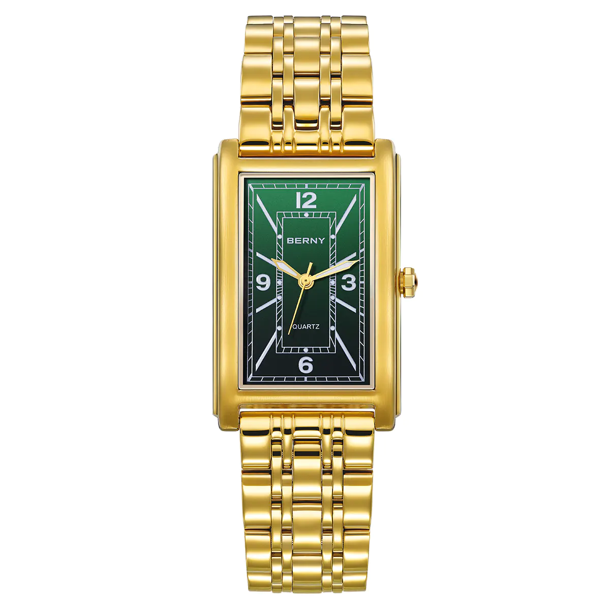 BERNY-Men Quartz Square Gold Watch-2934 - Image 9