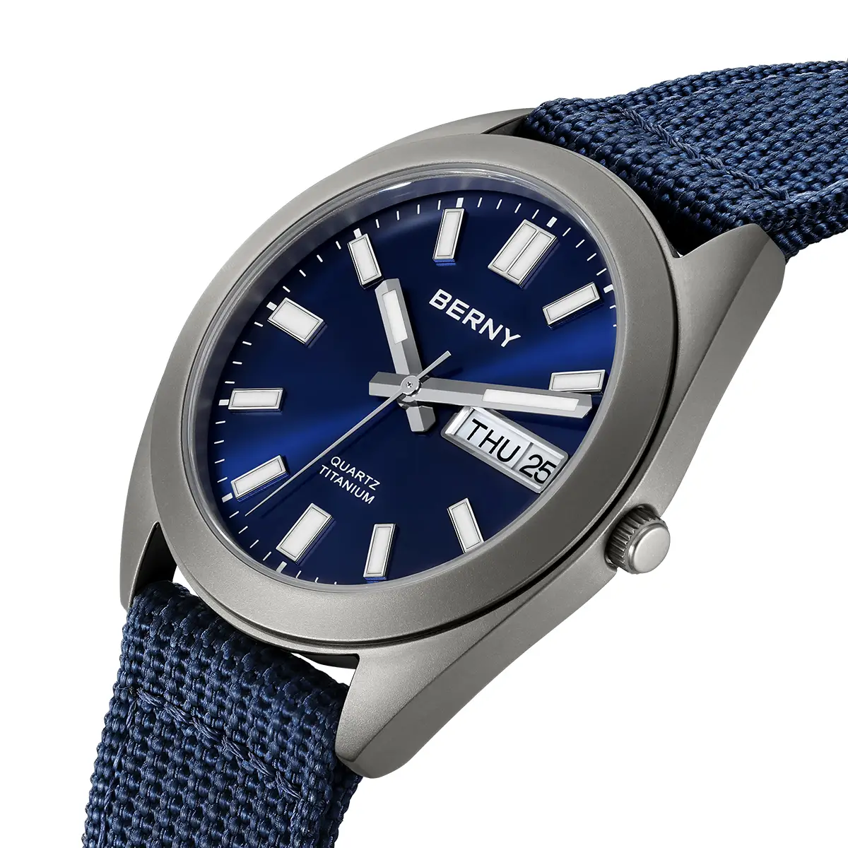 BERNY-Men Quartz Titanium Dress Watch-T2567M - Image 4