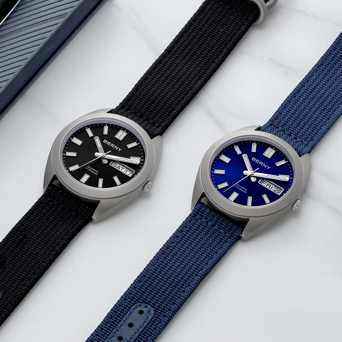 BERNY-Men Quartz Titanium Dress Watch-T2567M - Image 7