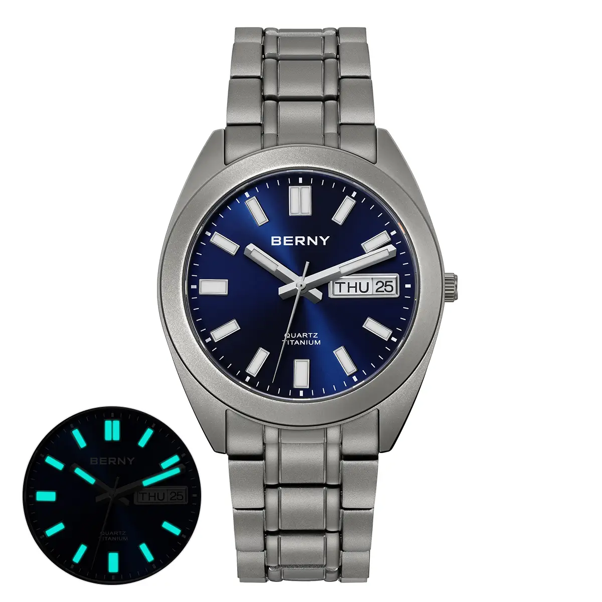 BERNY-Men Quartz Titanium Dress Watch-T2567MS - Image 10